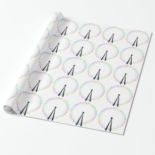Pastel London Eye Theme Wrapping Paper