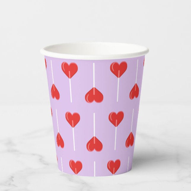 Pastel Love Suckers Red Paper Cups (Front)