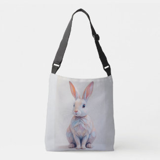 Pastel Low-Poly Bunny Crossbody Bag