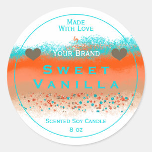 Pastel  Made With Love Product Packaging Label  