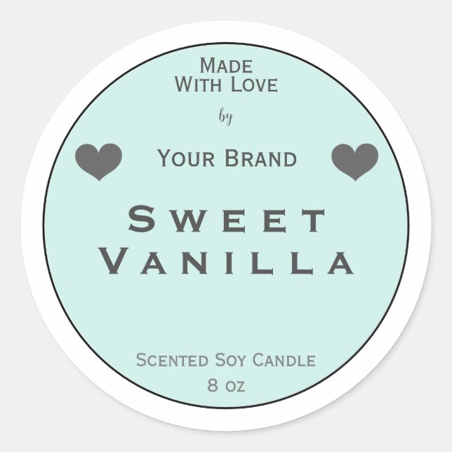 Pastel  Made With Love Product Packaging Label   (Front)