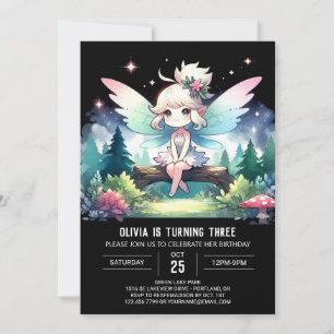 Pastel Magical Fairy Birthday Invitation