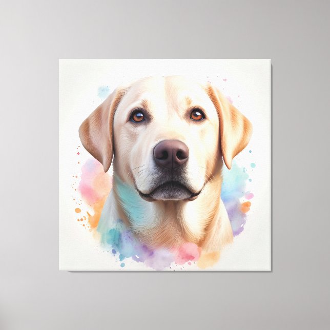 Pastel Magical Labrador Retriever Artwork Canvas Print (Front)