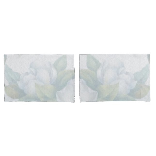 Pastel Magnolias Pillow Cases (Front-Set)