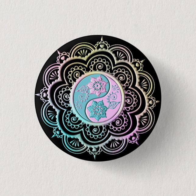 Pastel Mandala 1 Inch Round Button (Front)