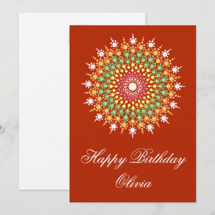 Pastel Mandala Bonne Carte Anniversaire