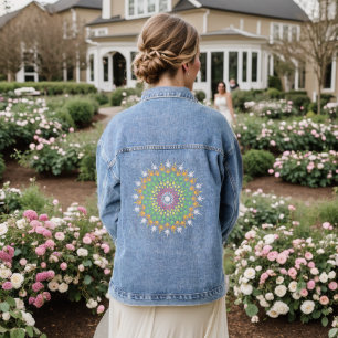 Pastel Mandala Denim Jacket