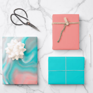 Pastel Marble Abstract Wrapping Paper Sheet
