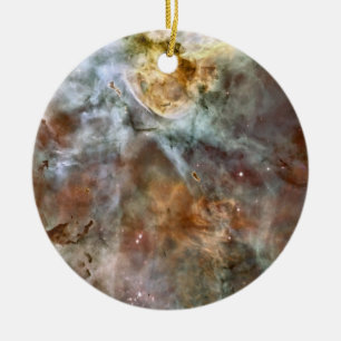 Pastel Marble in the Carina Nebula Ceramic Ornament