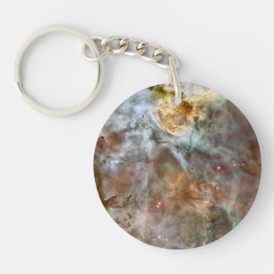 Pastel Marble in the Carina Nebula Keychain
