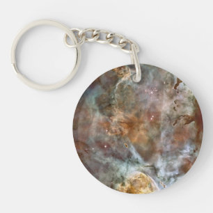 Pastel Marble in the Carina Nebula Keychain