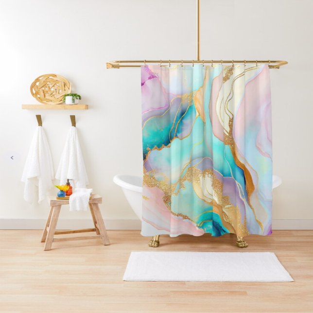 Pastel marble ink abstract glitter art (Creator Uploaded)
