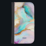 Pastel marble ink abstract glitter art samsung s4 wallet case<br><div class="desc">Image of colourful liquid marble ink texture with glitter accents. Custom modern typography.</div>