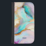 Pastel marble ink abstract glitter art samsung s4 wallet case<br><div class="desc">Image of colourful liquid marble ink texture with glitter accents. Custom modern typography.</div>