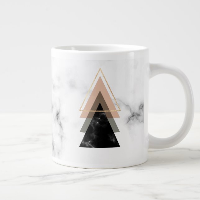 Pastel Marble Print Design Large Coffee Mug (Right)