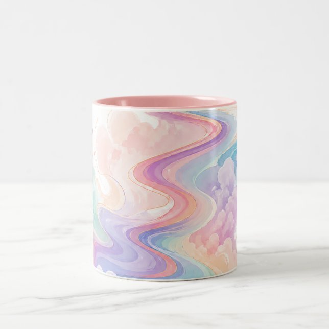 Pastel Marble Swirl Accent Mug (Center)