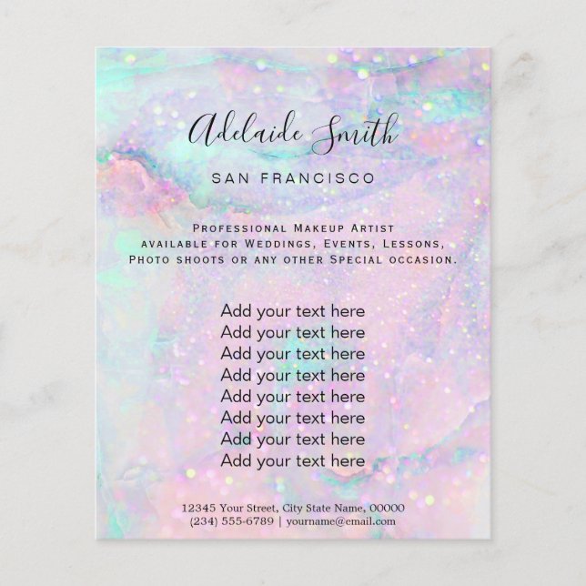 pastel marble texture Flyer (Front)