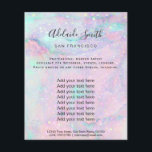 pastel marble texture Flyer<br><div class="desc">beauty salon professional makeup artist flyer</div>