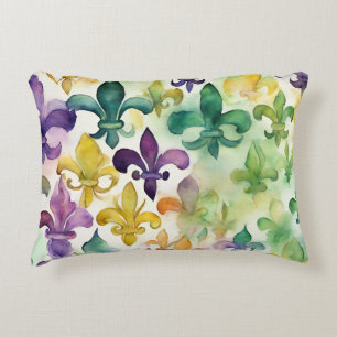 Pastel Mardi Gras Lumbar Accent Pillow