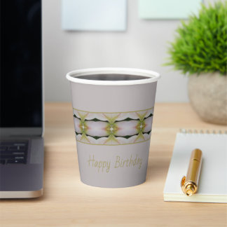 Pastel Mauve Pattern Paper Cups