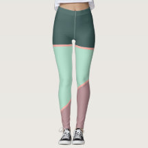 Pastel mauve pink green teal vintage colour block