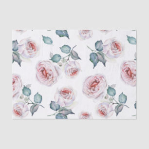 Pastel Mauve Rose Custom Colour Floral Tissue Pape Tissue Paper