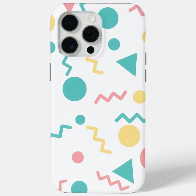 Pastel Memphis Geometric Pattern Case-Mate iPhone Case (Back)