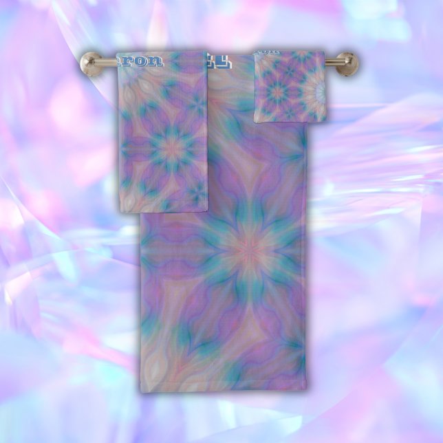 Pastel Mère de Perle Nom du Motif Monogramme | (Créateur téléchargé)