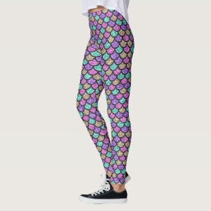Pastel Mermaid Scales  Leggings