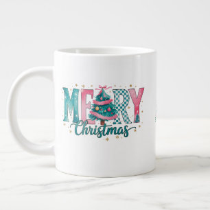 Pastel Merry Christmas Jumbo Mug