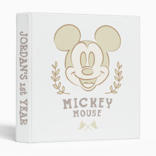 Pastel Mickey Mouse Sporty Badge Binder
