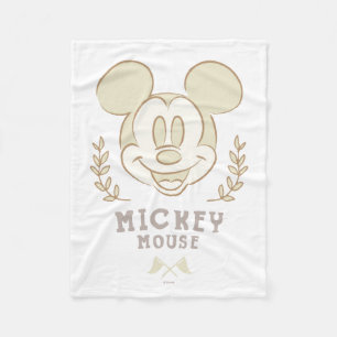 Pastel Mickey Mouse Sporty Badge Fleece Blanket