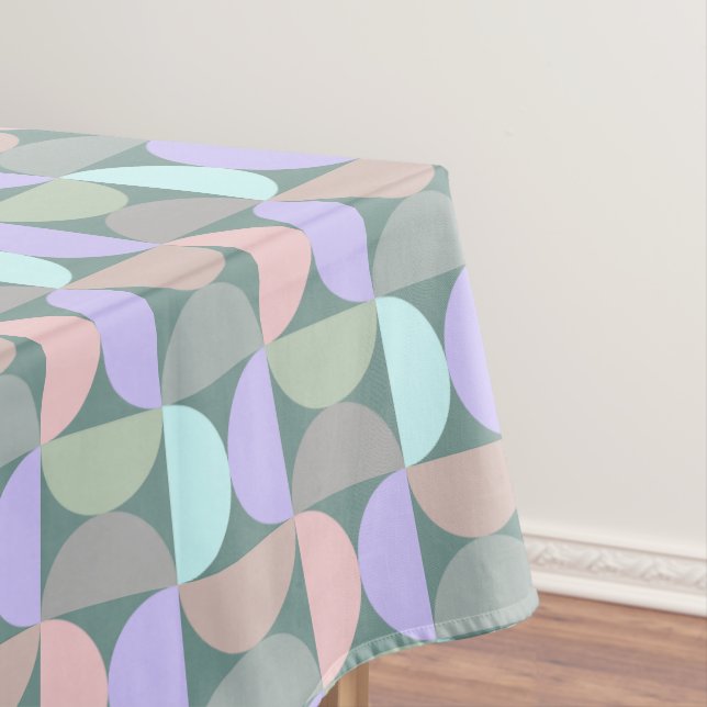 Pastel Mid Century Modern Tablecloth (In Situ)
