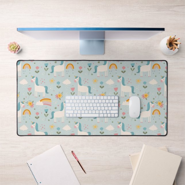 Pastel mignon Rainbow Unicorn Motif (Bureau 1)