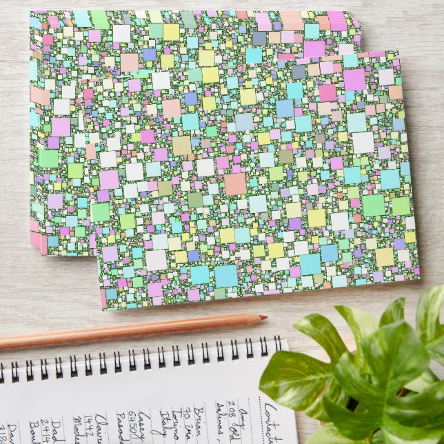 Pastel Mini Boxes Background Envelope (Stacked)