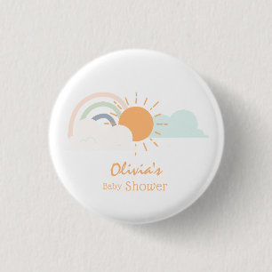 Pastel Minimal Baby Shower 1 Inch Round Button
