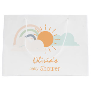 Pastel Minimal Baby Shower Large Gift Bag