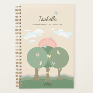 Pastel Minimal Boho Butterfly Name Planner
