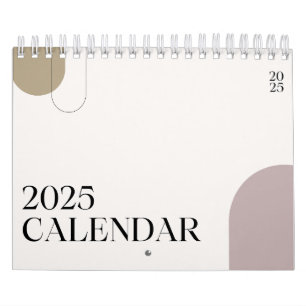 Pastel Minimalist 2025 Desk Calendar
