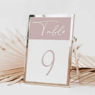 Pastel Minimalist Modern Table Number