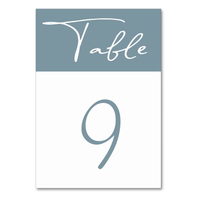 pastel minimalist modern Table Number (Front)