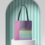 Pastel Minimalist Trendy Stylish Chic Colourful Tote Bag<br><div class="desc">Stylish and classy chic contemporary with peach ,  purple,  blue,  yellow toned coloured art stripes pattern design. Customize it by putting your name. Beautiful,  original and cool cover for the trendsetter and classy totes lover.</div>