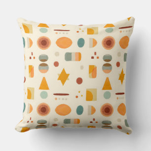 Pastel Minimalist Watercolor Shapes Throw Pillow
