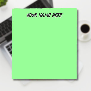 Pastel Mint Green Personalized Simple Notepad
