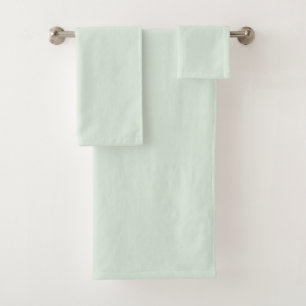 Pastel Mint Green Solid Colour Bath Towel Set