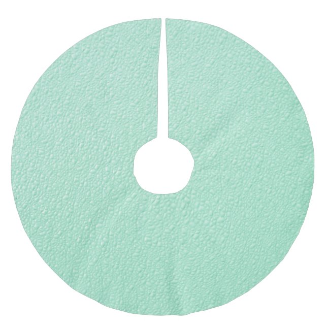 Pastel Mint Green Trendy Colours Brushed Polyester Tree Skirt (Front)