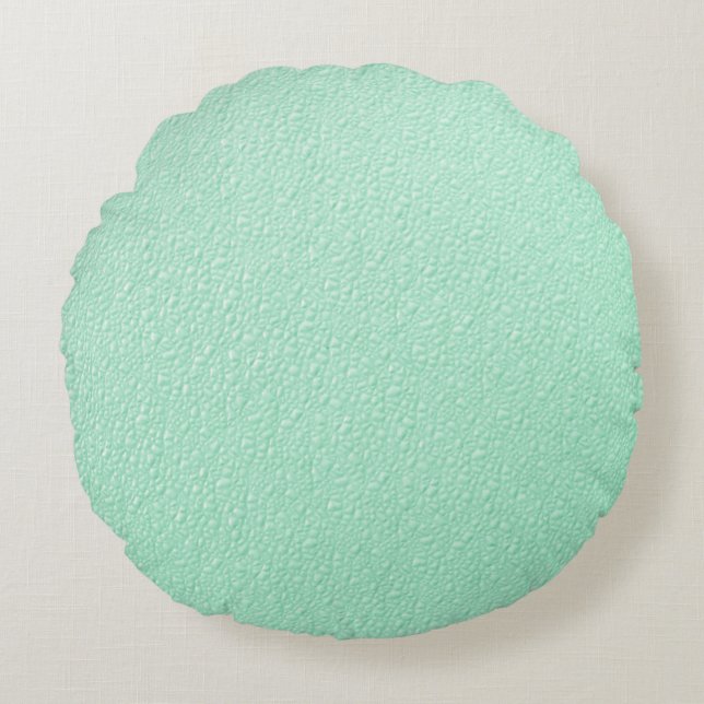 Pastel Mint Green Trendy Colours Round Pillow (Front)