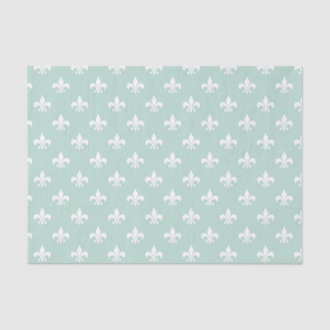 Pastel Mint Green Vertical Lines Chic Geometric Tissue Paper (Front)