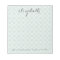 Pastel Mint & Grey Quatrefoil Pattern Custom Name