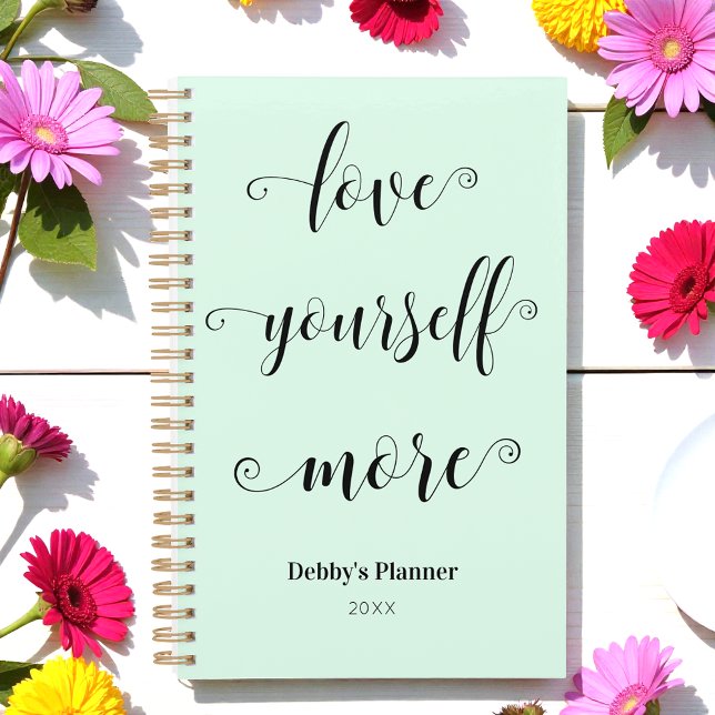 Pastel Mint Inspirational Self Care Quote Planner (Creator Uploaded)